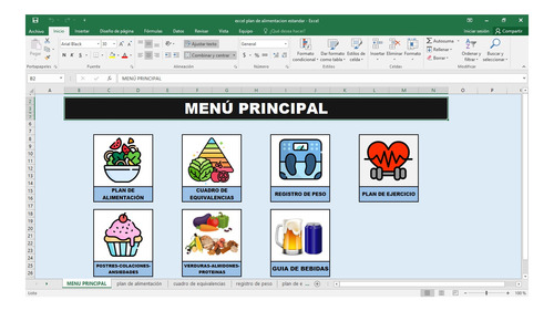 Excel Plan De Alimentación Nutricional