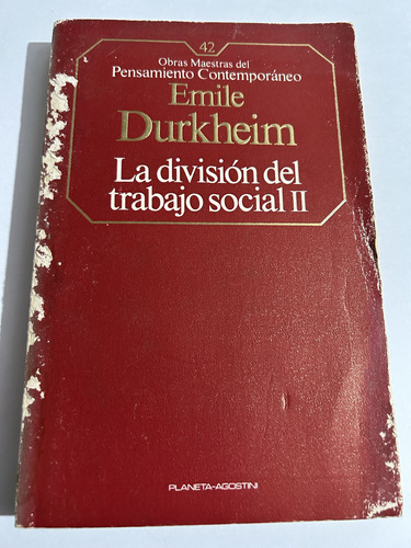 Libro La División Del Trabajo Social Ii - Emile Durkheim