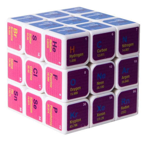Speed Cube 3x3x3 Elementos Químicos Cubo Mágico,juguetes E