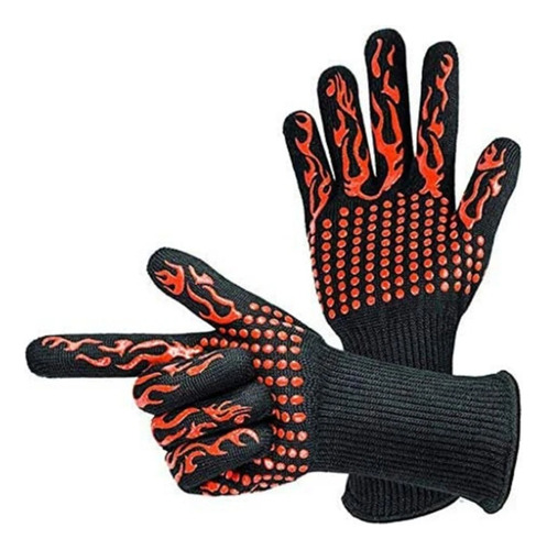 Guantes Barbacoa Anti Quemaduras X Par 800°c Envio ¡gratis!