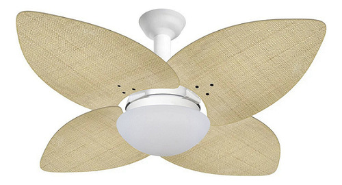 Ventilador De Teto Jet Aspen Branco 4pás Rattan Natural 220v Diâmetro 120 Cm Frequência 60hz Material Das Pás Mdf Quantidade De Pás 4 220