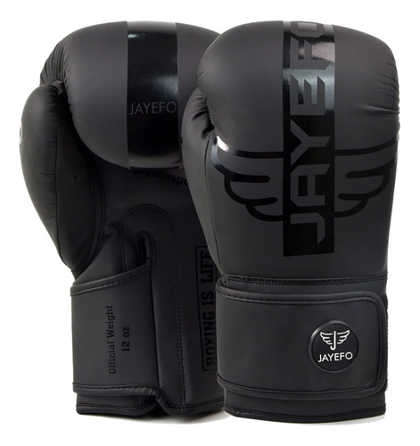 Par De Guantes Para Boxeo Jayefo 14 Onzas, Color Negro