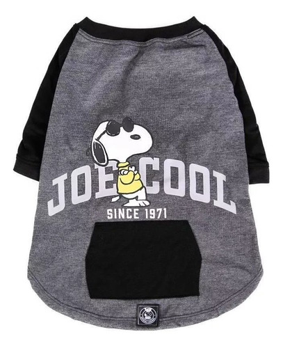 Roupa Para Cães Camiseta Cinza Snoopy 