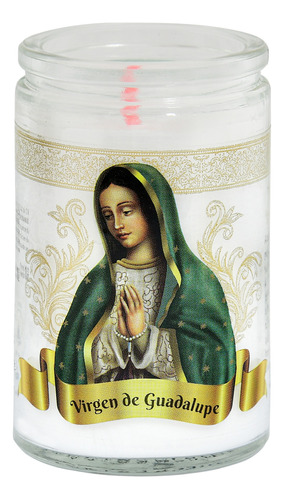 Veladoras Aramo Vaso 100 Mini Virgen De Guadalupe 10 Piezas