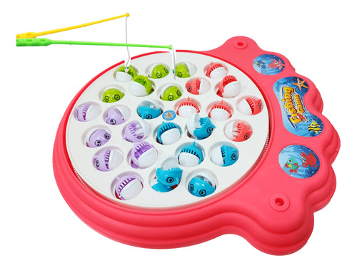 Juego De Pesca Juguete Giratorio Infantil Niños + Baterias