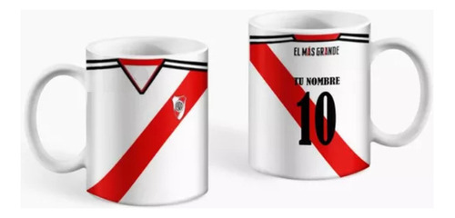 Taza Plastica River Plate Con Nombre Personalizado