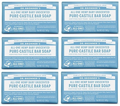 Dr. Bronner Pure-castilla Jabón De Barra - Bebé Sin Aroma, E