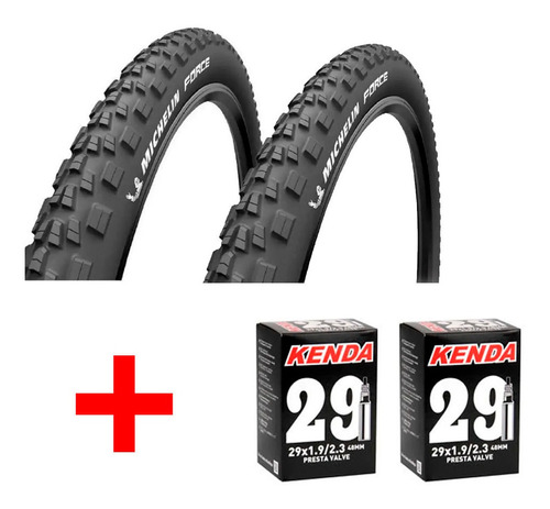 Par Pneu Michelin Bike 29x2.25 Force Access  + Par Câmaras