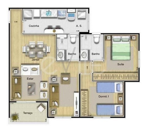 Imagem 12 de 30 de Apartamento À Venda Em Ponte Preta - Ap008802