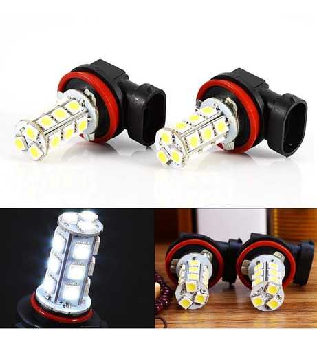 2x Hid Blanco Hb3 9005 18smd 5050 Led Coche Drl Faros Antini