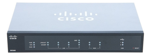 Router Cisco Rv340 Vpn Dual Wan Balance Carga 4 Puertos Lan Gigabit + 2 Usb Soporta Modem 3g 4g