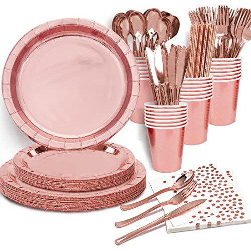 Rose Gold Birthday Party Favors For Women Rose Gold Pla...