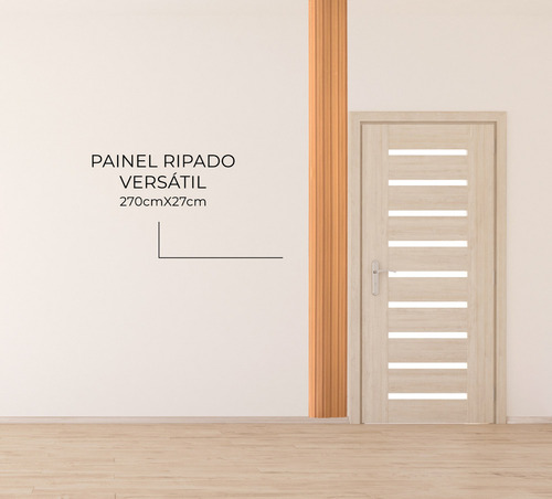 Painel Ripado Versátil 270 X 27cm Cor Freijó