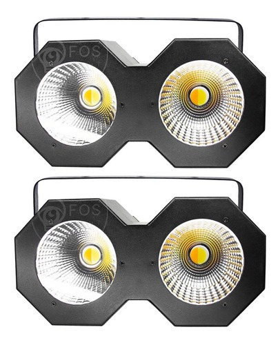 2x Mini Brut Led Cob 200w Branco Quente E Frio Dmx Dj Strobo