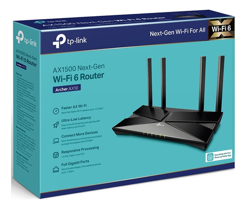 Router Tp-link Ax1500 Wifi 6 Archer Ax10 Dual Band Gigabit