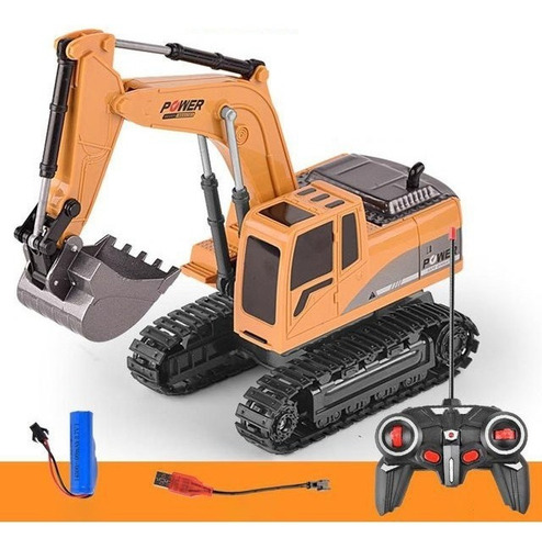 Mini Excavadora Eléctrica Con Control Remoto De 6 Canales.