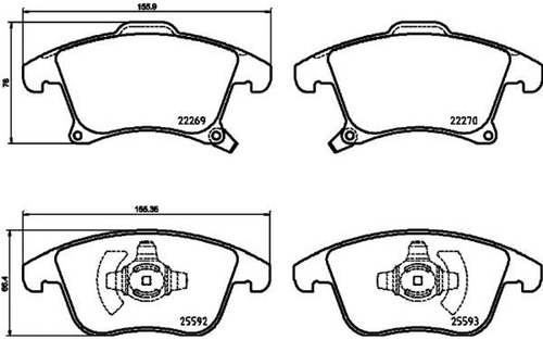 Brembo Balatas Ford Fusion Titanium Hybrid 2013-2020 Delant