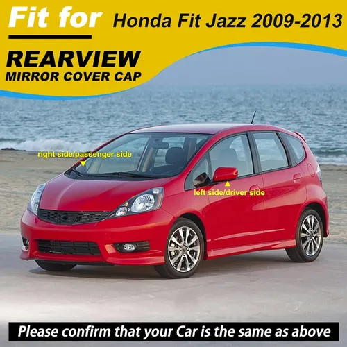 Cubierta Espejo Retrovisor Izquierdo Plateada Para Honda Fit/Jazz 2009-13 (sin Intermitente)