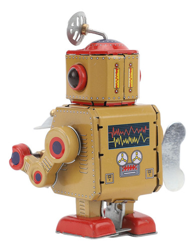 Juguete Robot De Cuerda Retro Coleccionable De Hierro
