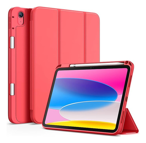 Funda Para iPad De Gen 10 Con Soporte Fucsia