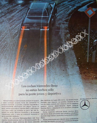 Cartel Retro Autos Mercedes Benz Se 1964 /300