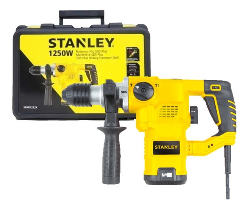 Imagen 5 de 9 de Rotomartillo electroneumático Stanley STHR1232K amarillo y negro frecuencia de 60Hz con 1250W de potencia 120V