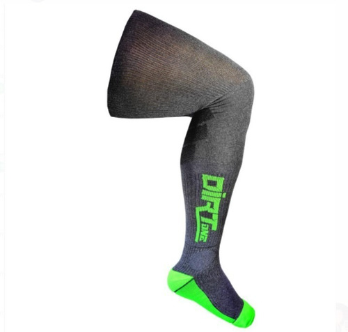 Medias Motocross Mx Atv Dirtone Larga Color Gris Juri Atv