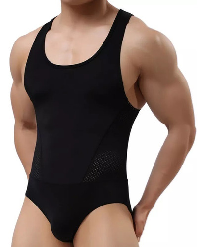 Body Licrado Hombre Fitness Control Abdomen Mono Sexy Casual