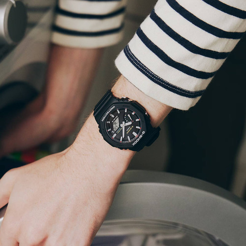 Reloj Casio G-shock Carbon Core Guard GA2100RL1ADR correa negra bisel negro fondo negro