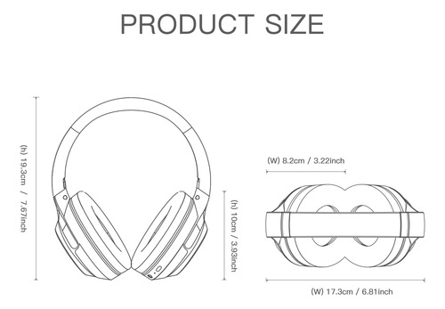Ikf T1 Auriculares Inalámbricos Bluetooth Anc 50h+ Micrófono