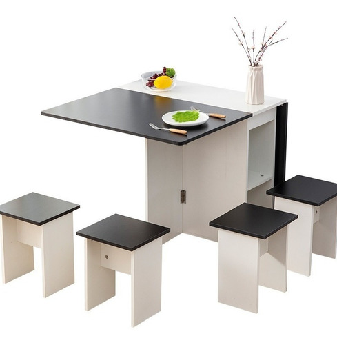 Comedor Plegable Para 4 Personas Incluye 4 Pisos 140x80x76