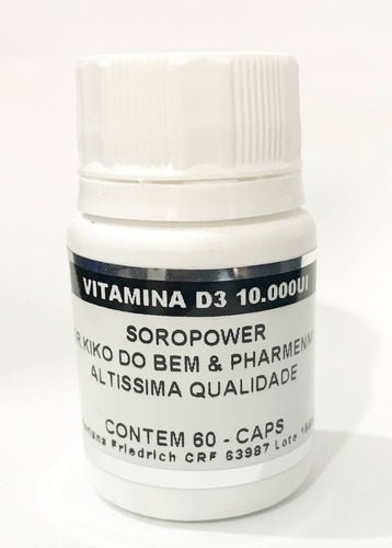Vitamina D3 60 Cápsulas Sub-lingual 10000 Ui Dr Lair Ribeiro