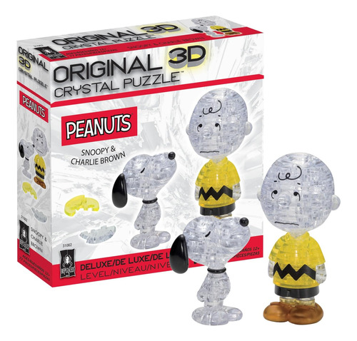 Snoopy Y Charlie Brown Deluxe Original 3d Crystal Puzzle De 