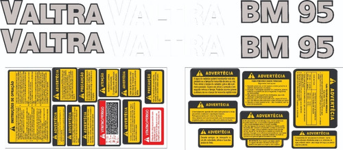 Decalque Faixa Adesiva Trator Valtra Valmet Bm 95