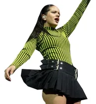 Comprar Falda Tableada Aberturas Rosalía Inspo Motomami Punk Grunge