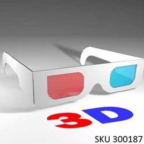 Gafas 3d Anaglificas Rojo/cian Proyector Juegos Video W01