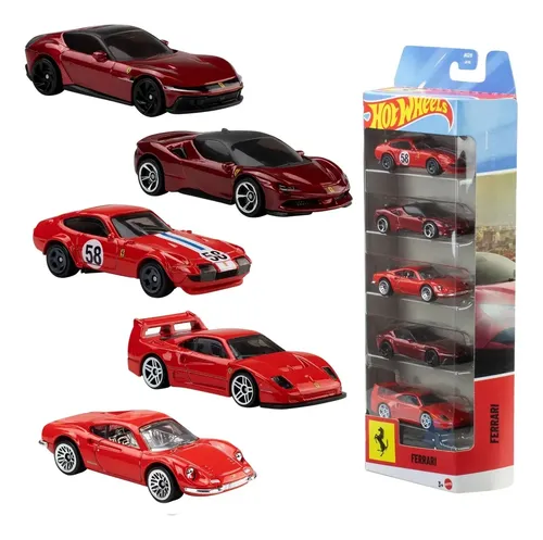 Hot Wheels Ferrari Racer 21台セット Hot Wheels Ferrari Kit 5 Carrinhos 1:64 2026 Mattel Jln12
