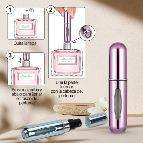 Cuidado Facial Mini Atomizador Recargable Perfume Viajes F Tipo De Piel Normal / Color Azul Metálico