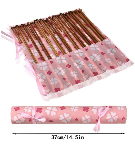 Imagen 4 de 9 de Set De 36 Palillos Rectos De Bambu Para Tejer - 35cm