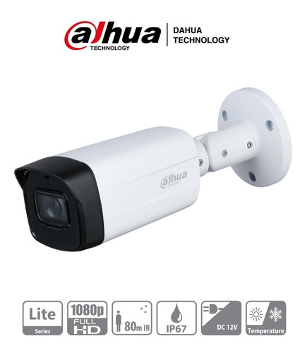 Imagen 2 de 3 de Cámara Bala Dahua Lite 2 Mp Hdcvi 1080p 3.6mm Ir 80 Mts 88°