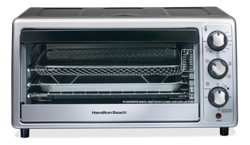 Horno Tostador Con Freidora Aire Hamilton Beach 31416 Plateado