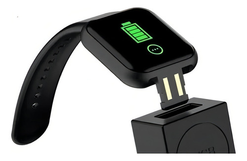 Smartwatch D20 Preto: Monitoramento De Saúde Notificações Preto Milanese Preto Preto
