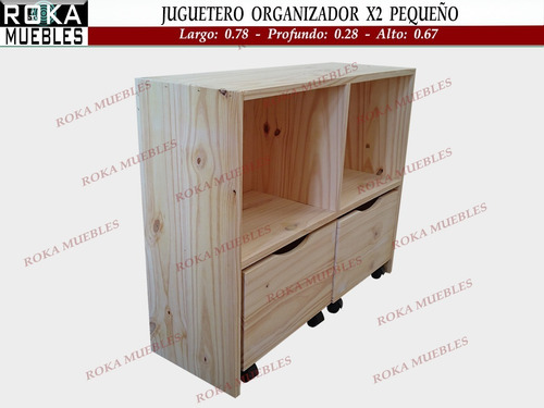 Imagen 1 de 3 de Juguetero Baul Organizador Cubox2 Pequeño Encerado