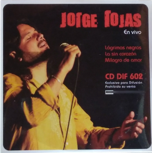 Cd Jorge Rojas Ex Los Nocheros En Vivo 3 Temas Difusión  