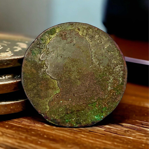 Moneda De Francia De 2 Soles Cobre Rey Luís Xvi Año 1793 (Usado)