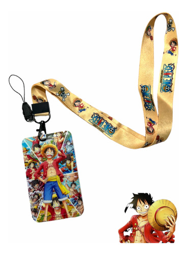 Porta Sube One Piece Anime + Colgante Tarjetero Importados