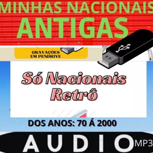 Pen Drive com Músicas ANOS 70, 80, 90 Internacionais - Mega Músicas