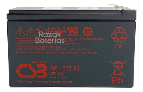 Kit 10 Bateria Cs3 12v 7,2ah 28w Csb Gp1272 F2 100% Novas