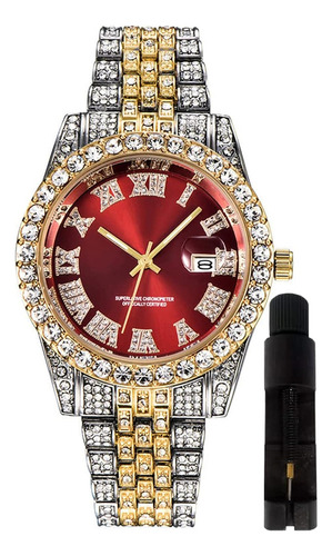 Hip Hop Watches For Men Iced-out Bling Diamond Luxury Quartz