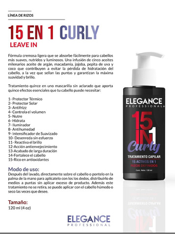 15 En 1 De 12o Ml De Elegance 